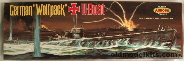 Aurora 1/209 German Wolfpack U-Boat U-505, 716-98 plastic model kit